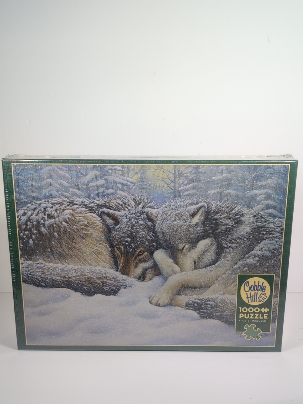 Cobb Hill Wolves in Snow 1000-Piece Jigsaw Puzzle - Green Box Art NIB